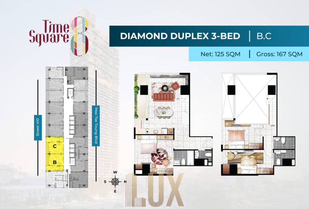 Diamond Duplex 3-Bed