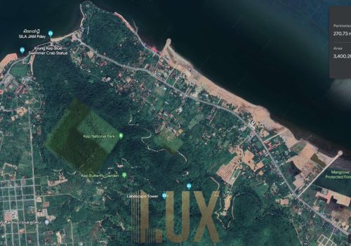Land location - bottom right of map