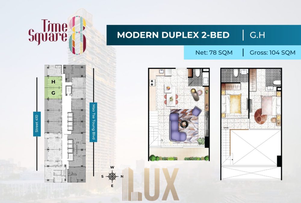 Modern Duplex 2-Bed
