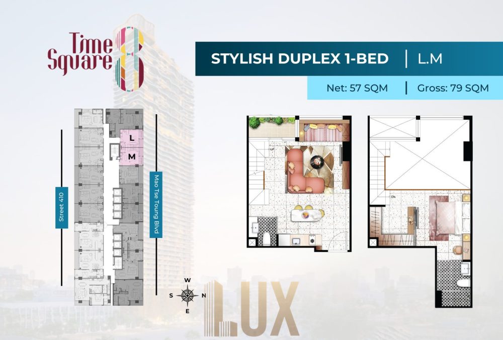 Stylish Duplex 1-Bed